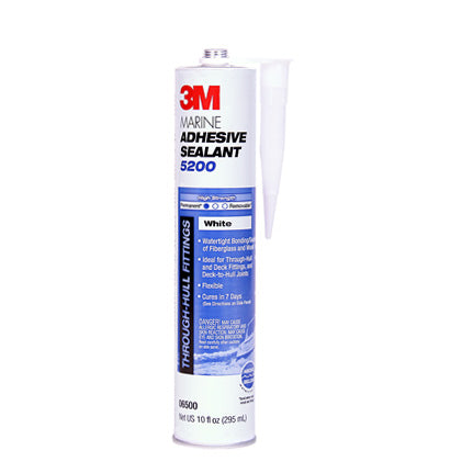 3M 5200 Marine Sealant White - 10 Ounce Cartridge.