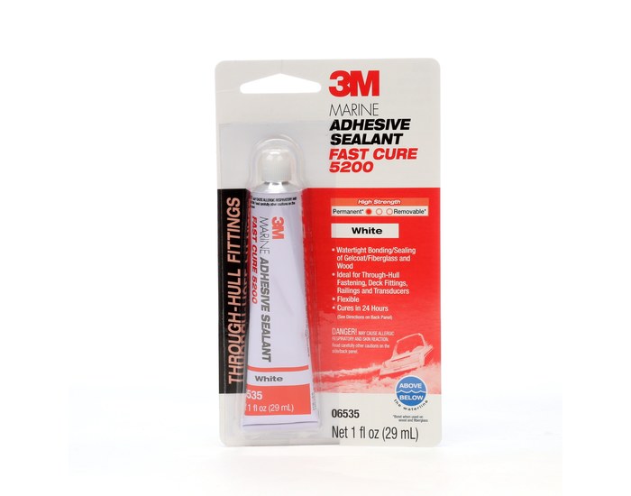 3M 5200 Marine (Fast) Adhesive Sealant White - Permanent 1 - Ounce.