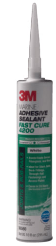 3M 4200 Fast Cure Marine Sealant - Black - 10 oz. Cartridge.