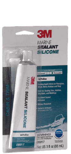 3M Marine Sealant Silicone White 3 - Ounce.