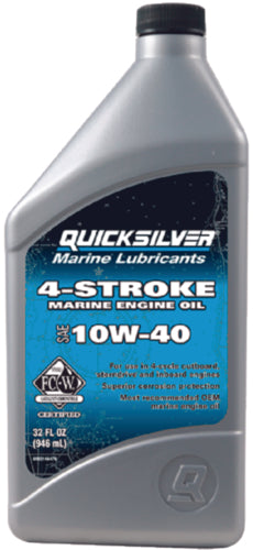 Quicksilver 92-8M0148476 4-Stroke Personal Watercraft (PWC) FC-W Marine Engine Oil 10W-40, Qt.