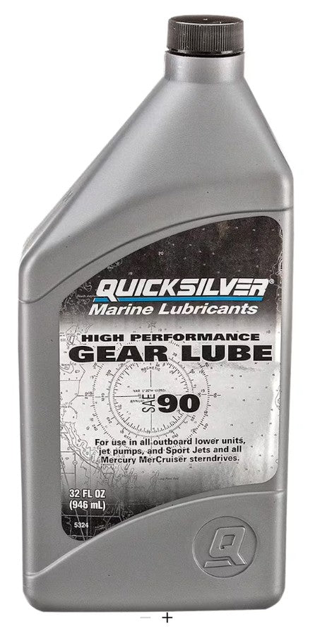 QuickSilver Marine High Performance Gear Lube SAE 90, 80W90.