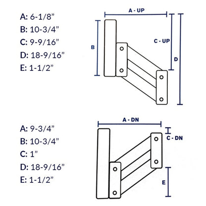 Garelick Auxiliary Outboard Motor Bracket to 8HP