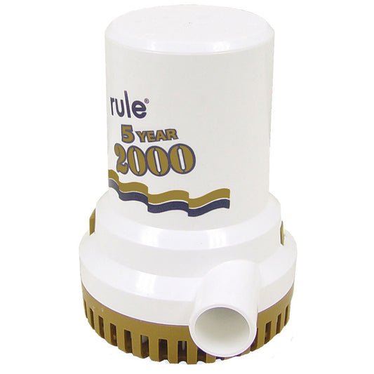 Rule Gold Series 2,000 GPH High Capacity Manual Bilge Pump, 12V