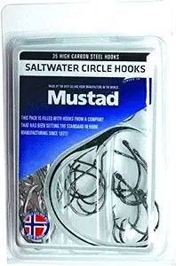 Mustad Saltwater Circle Assortment, 35 Pieces Per Pack Asst