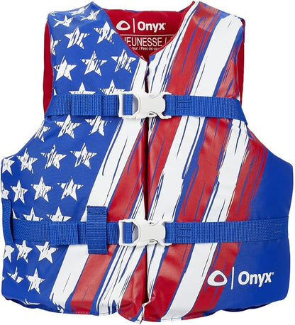 Onyx Youth Life Jacket – Coast Guard Approved, General Purpose Boating Vest for Kids, Safety Flotation Device