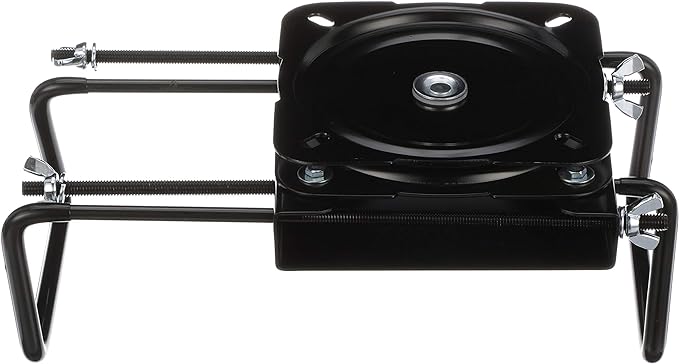 Attwood 15700-3 Seat Mount, Clamp-On With Swivel, Adjusts from 7 ½ inches to 18 inches, Black, Powder-Coated Steel