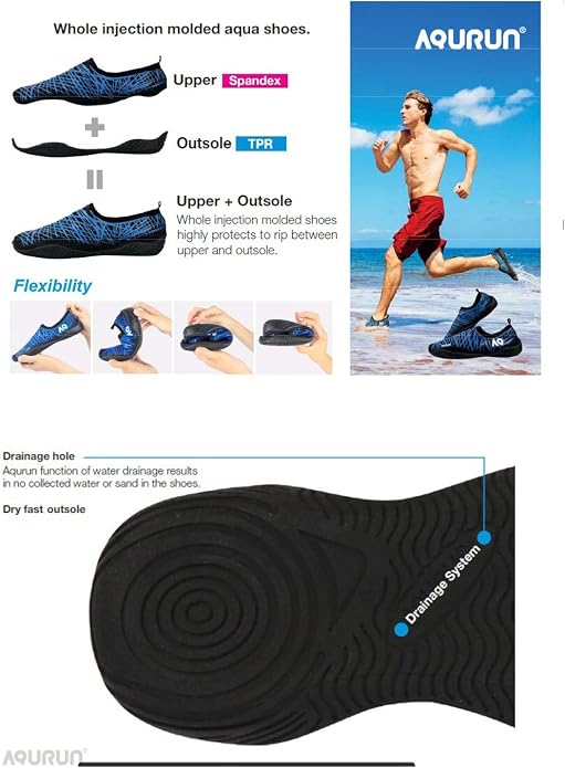 Aquarun Unisex Walking Swim Water Shoes