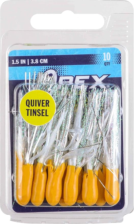 Apex APT15-10-52 Tinsel Tube 1.5" Yellow/White 10pk