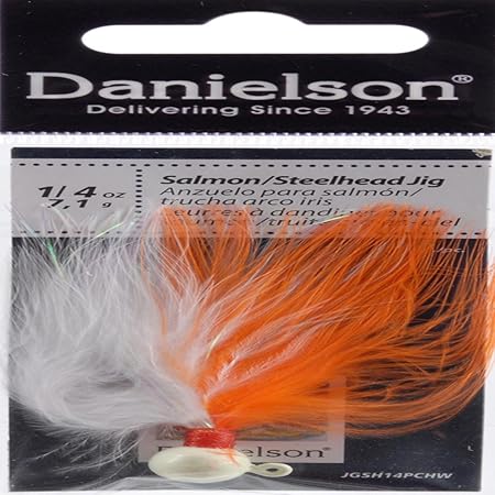 Danielson Blackhawk Steelhead Jig 1/4oz Peach White