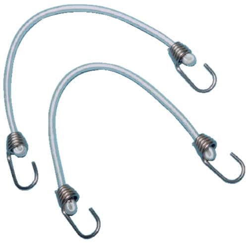 StarBrite Sta-Put Marine Bungee Cords with Stainless Steel Hook Ends (2 Per Pack) White 3/8" x 36" Inch.