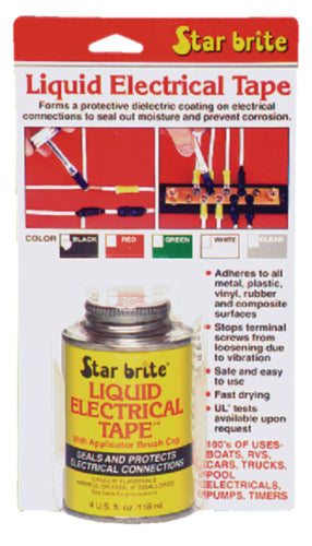 Star Brite Liquid Electric Tape 4 Ounce - Black.