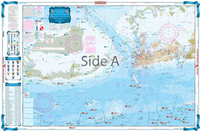 Waterproof Charts 7F Lower Keys Fishing Offshore Fish & Dive