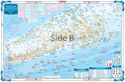 Waterproof Charts 7F Lower Keys Fishing Offshore Fish & Dive