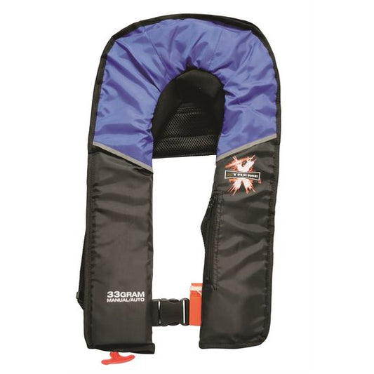 MarPac Xtreme 33-Gram Automatic Inflatable Blue / Black Life Vest.