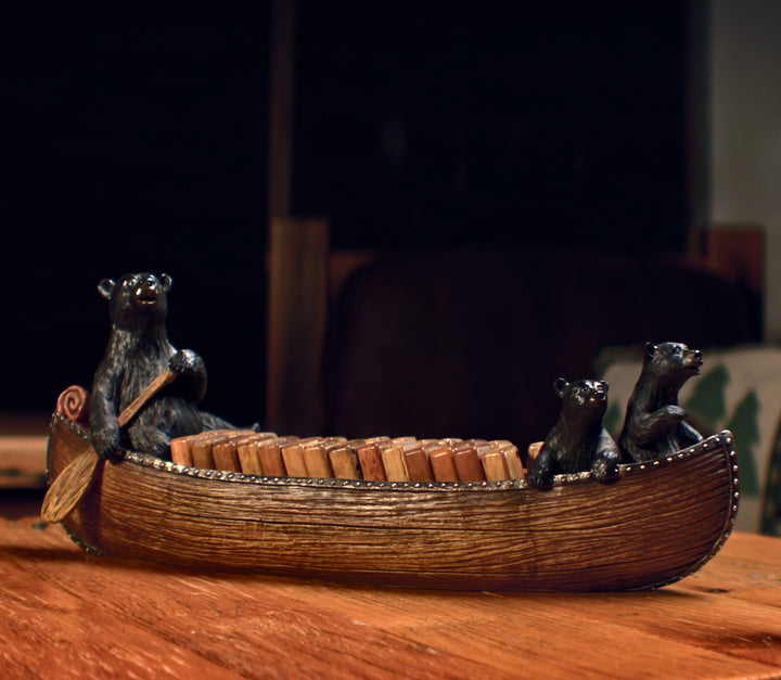 River's Edge Canoe With Bears Domino Set 800