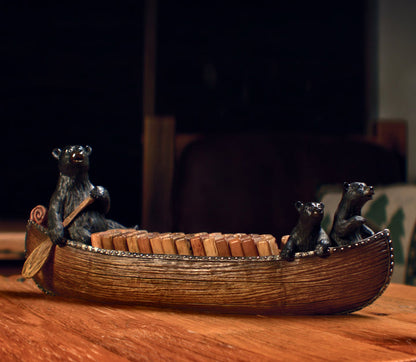River's Edge Canoe With Bears Domino Set 800