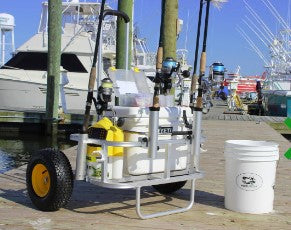 Angler's Fish-N-Mate 808 Little Mate Fishing Cart with Pier Tires.