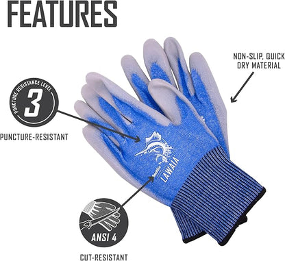 Smith's LAWAIA 51531 Spear Fishing Gloves Blue