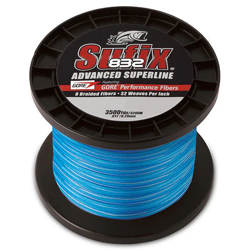 Sufix® 832® Advanced Superline® Bulk 3500 Yards Sunrise and Coastal Camo