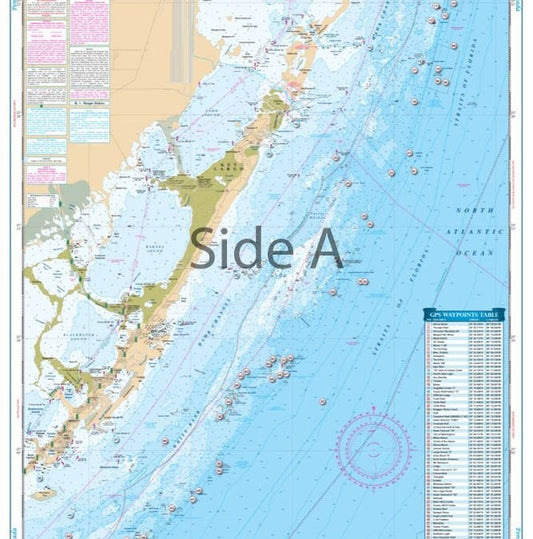 Waterproof Charts 14F Islamorada Offshore Fish & Drive Pennekamp Park Chart Map