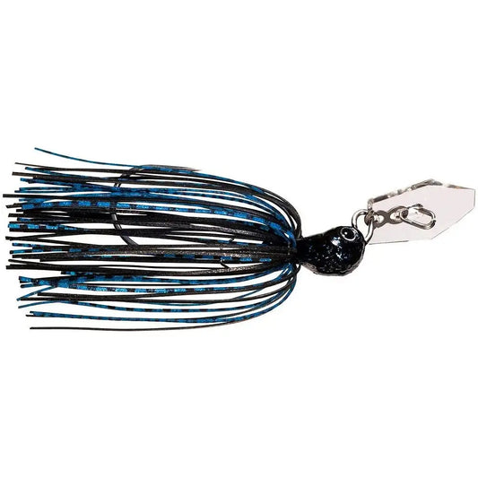 Z-Man Jack Hammer ChatterBait StealthBlade 1/2oz Black Blue CBSB12-06
