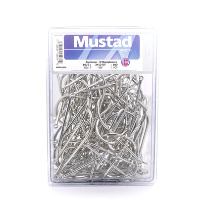 Mustad 3412-DT 100 Pack O'Shaughnessy Needle Eye "Cedar Plug" Hooks