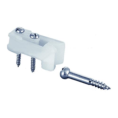 Perko White Plastic Ball & Socket Door Catch - Set of (2) 1-1/4" x 5/8".