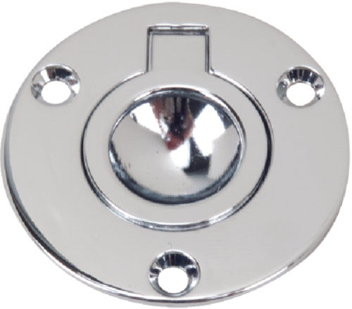 Perko Flush Round Ring Pull 1-5/8" Chrome Plated.