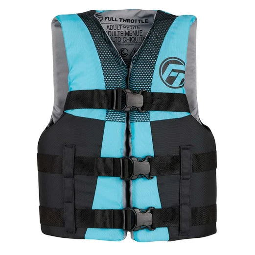 Full Throttle 112200-505-010-22 | Teen Nylon Life Jacket Aqua/Black