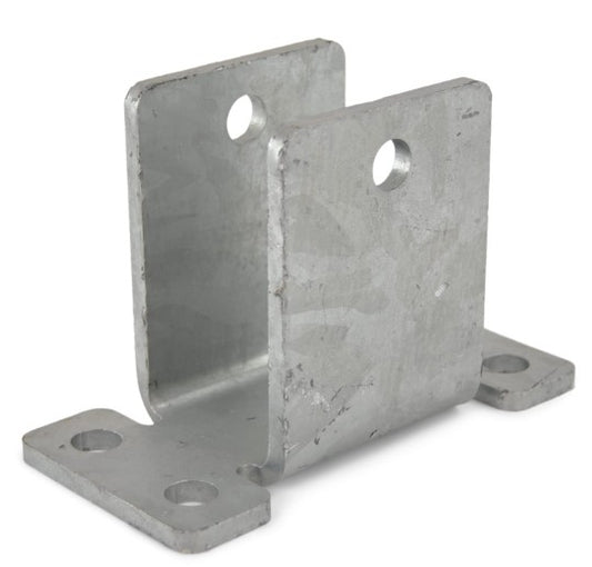 WaterLand Boat Trailer Front/Rear Hanger Bracket for Double-Eye Springs 3-1/2" - 2-1/4" - Galvanized Steel - Bolt On.
