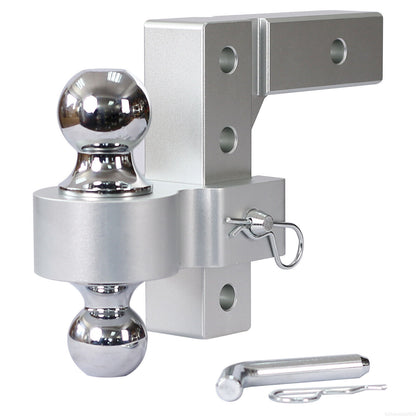 Tuppen's - MASTER HAULER 2-Ball Drop Adjustable Aluminum Hitch, 6 in. Drop / 6 in. Rise.