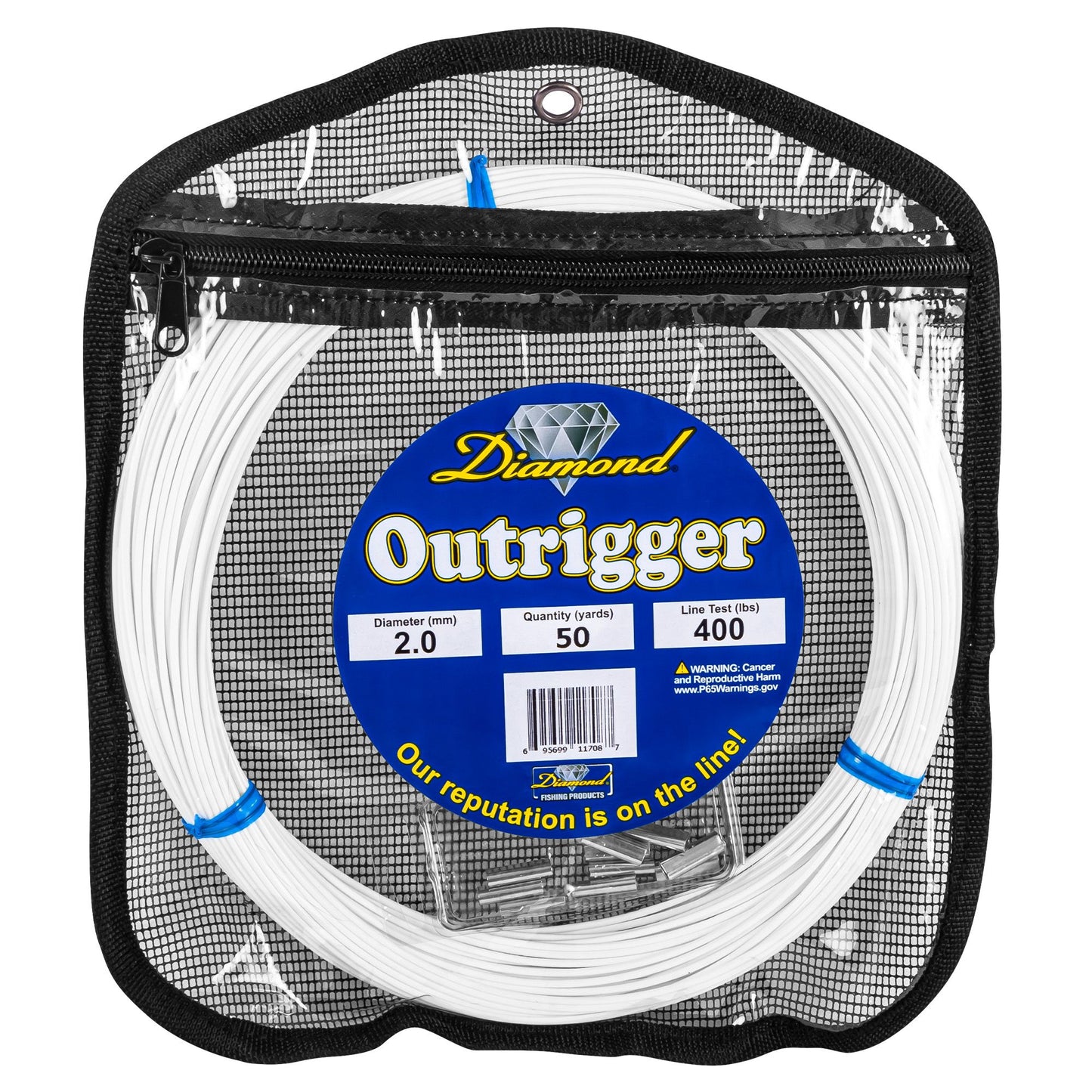 Diamond Momoi DFP Outrigger Line 50 Yard - White.