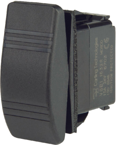 BEP 1001804 Weather Resistant Contura Rocker Switch, (On)/Off/(On), SPDT, 1/4" Blade Terminals