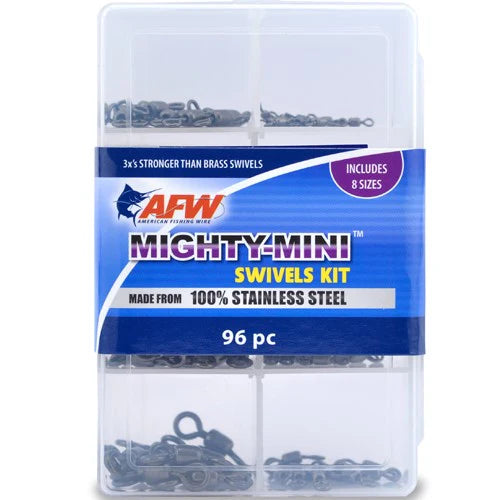 American Fishing Wire AFW Mighty Mini Swivels Kit 96pc