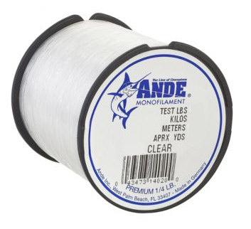 Ande Premium Monofilament Line 1/4lb - 8# test - Clear
