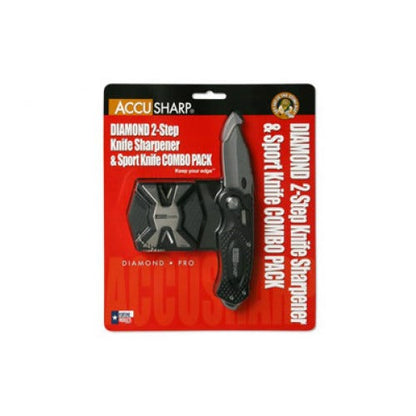 AccuSharp Diamond Two Step Sharpener Sport Knife Combo Pack.