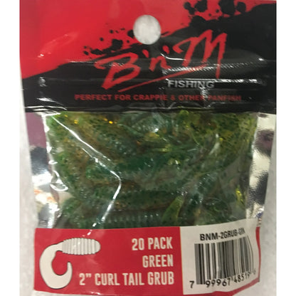 B'n'M Fishing Baits Curl Tail Grubs 20 Pack