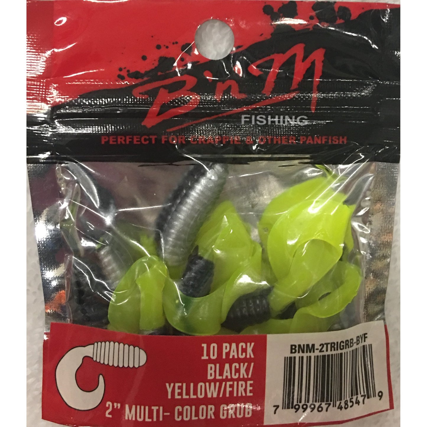 B'n'M Fishing Baits Curl Tail Grubs 10 Pack