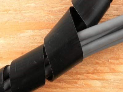 Pacer Spiral Wrap - Black. Sold by the Foot.