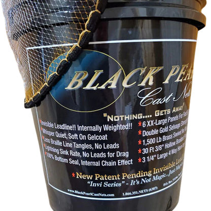 Black Pearl "Invi Series" Cast Net 1.65lb Per Foot