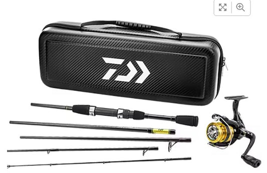 Daiwa D-Vec Carbon Case Travel Spinning Combo PMC.