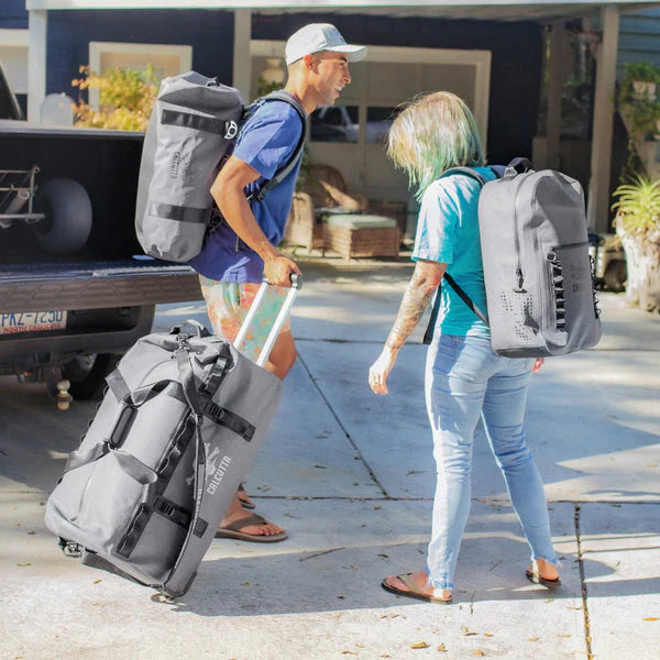 Calcutta Traveler Rolling Gear Bag, Gray Heather, Waterproof, 29" x 15" x 16".