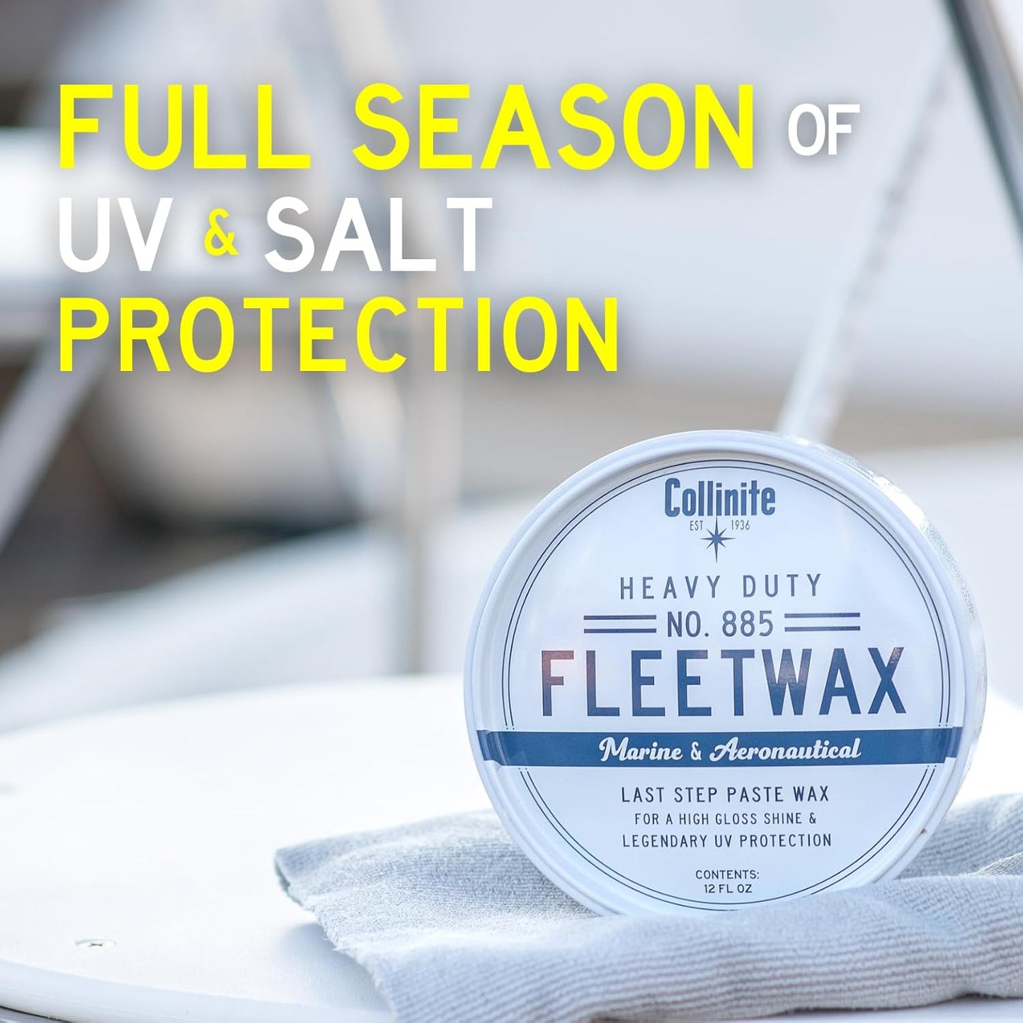 Collinite No. 885 Heavy Duty Fleetwax Paste - 12 Ounce.