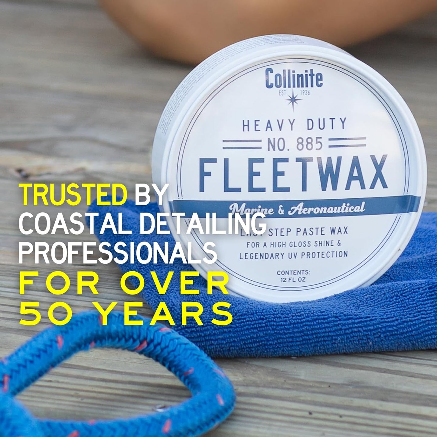 Collinite No. 885 Heavy Duty Fleetwax Paste - 12 Ounce.