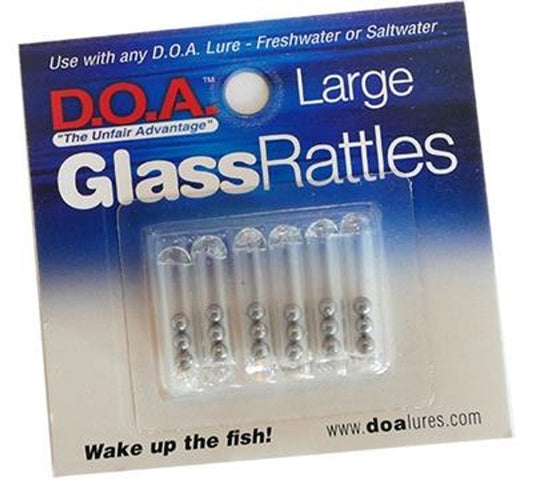 D.O.A Glass Rattles - 6 Pack Large GLRATTLG