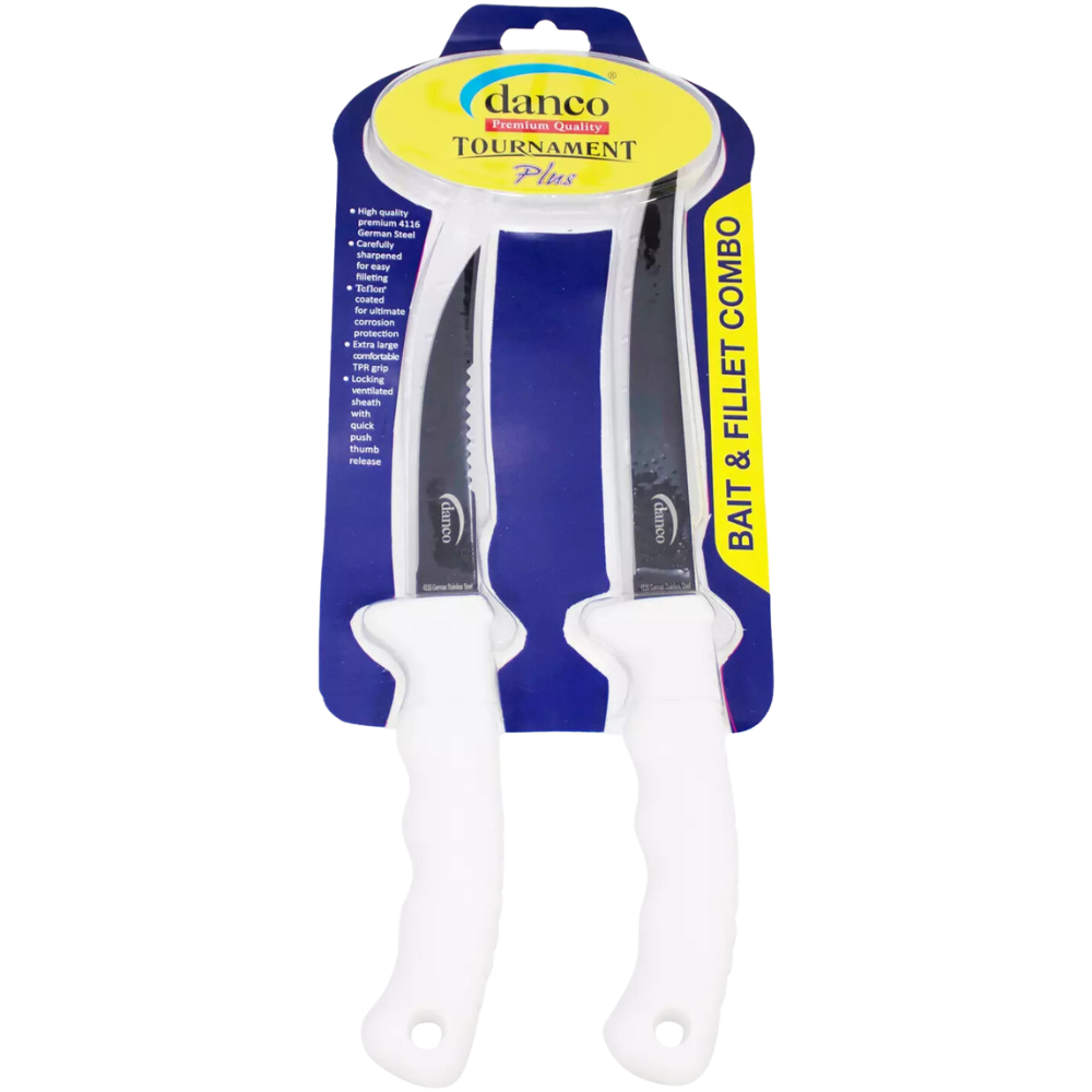 Danco Tournament Plus Bait & Fillet Knife Combo – Tuppens