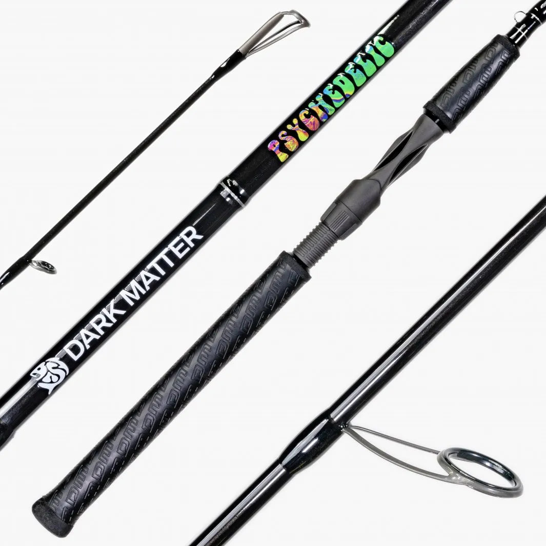 Dark Matter Psychedelic Inshore 7' Black Spinning Rod 10-17lb