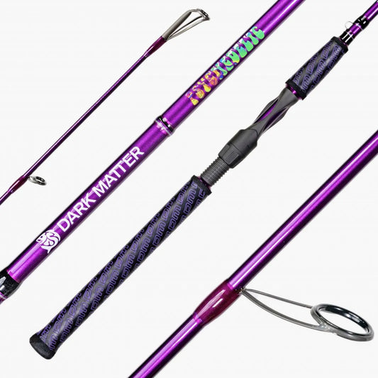 Dark Matter 7' Inshore Fishing Rod Psychedelic Medium Heavy Purple 10-17lb