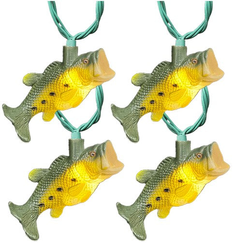 Rivers Edge LED Bass Fish Party String Lights - 10 Lights.